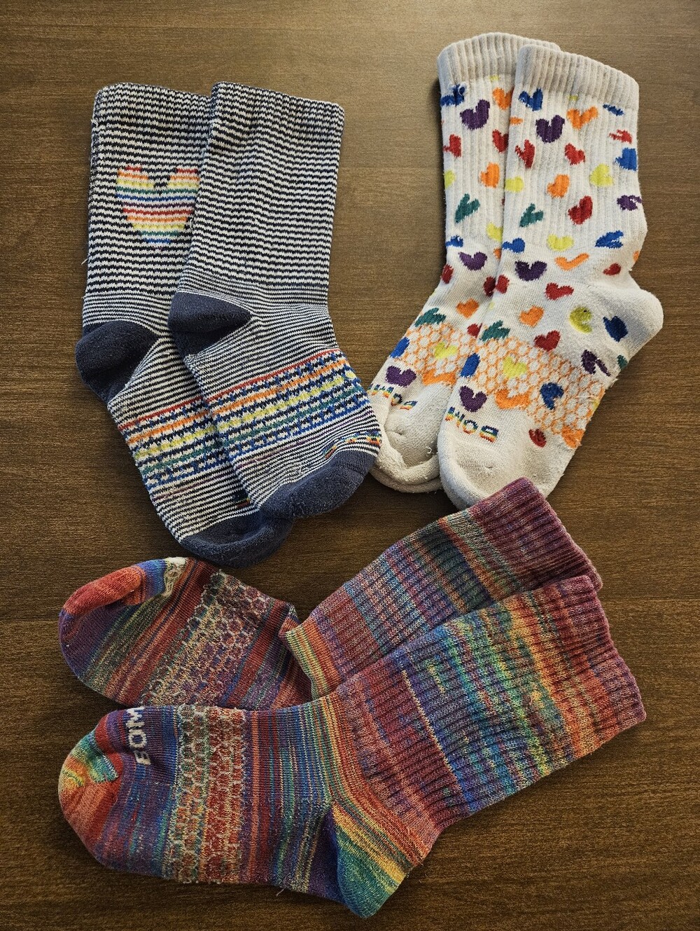 Bombas Youth Calf Socks, Rainbow